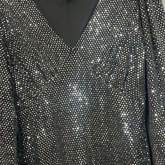 Women’s Alexa B Long Sleeve Cocktail Dress Size 10 Black New with Tags - Picture 6 of 6